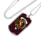 Broun Modern Clan Tartan Military Tag Bangle