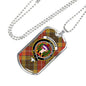 Buchanan Old Set Weathered Clan Tartan Military Tag Bangle