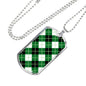 Argyle Diagonal Diamond Clan Military Tag Bangle - kittentee