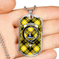 Barclay Dress Modern Clan Tartan Military Tag Bangle - kittentee