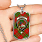 Burnett Ancient Clan Tartan Military Tag Bangle