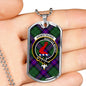 Armstrong Modern Clan Tartan Military Tag Bangle - kittentee