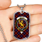Broun Modern Clan Tartan Military Tag Bangle