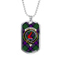 Armstrong Modern Clan Tartan Military Tag Bangle - kittentee