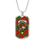 Burnett Ancient Clan Tartan Military Tag Bangle