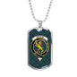 Broun Clan Tartan Military Tag Bangle