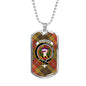 Buchanan Old Set Weathered Clan Tartan Military Tag Bangle