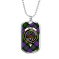 Blair Modern Clan Tartan Military Tag Bangle - kittentee
