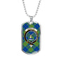 Barclay Hunting Ancient Clan Tartan Military Tag Bangle - kittentee