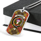 Buchanan Old Set Weathered Clan Tartan Military Tag Bangle
