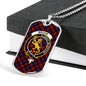 Broun Modern Clan Tartan Military Tag Bangle