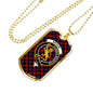 Broun Modern Clan Tartan Military Tag Bangle