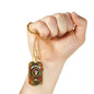 Buchanan Old Set Weathered Clan Tartan Military Tag Bangle