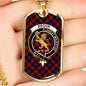 Broun Modern Clan Tartan Military Tag Bangle
