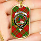 Burnett Ancient Clan Tartan Military Tag Bangle