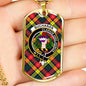 Buchanan Modern Clan Tartan Military Tag Bangle