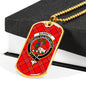 Burnett Modern Clan Tartan Military Tag Bangle