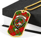 Burnett Ancient Clan Tartan Military Tag Bangle