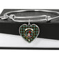 Brodie Scottish Clan Tartan Bangle Heart