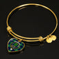 Abercrombie Scottish Clan Tartan Bracelet Heart Bangle Jewelry