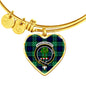 Abercrombie Scottish Clan Tartan Bracelet Heart Bangle Jewelry