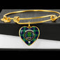 Abercrombie Scottish Clan Tartan Bracelet Heart Bangle Jewelry