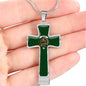 Agnew Hunting Scottish Clan Tartan Cross Necklace - kittentee