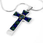 Arbuthnot Scottish Clan Tartan Cross Necklace - kittentee