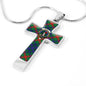 Aiton Ancient Scottish Clan Tartan Cross Necklace - kittentee