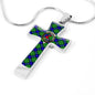 Armstrong Scottish Clan Tartan Cross Necklace - kittentee