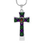 Armstrong Modern Scottish Clan Tartan Cross Necklace - kittentee