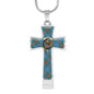 Agnew Ancient Scottish Clan Tartan Cross Necklace - kittentee