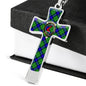 Armstrong Scottish Clan Tartan Cross Necklace - kittentee