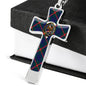 Agnew Scottish Clan Tartan Cross Necklace - kittentee