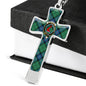 Armstrong Ancient Scottish Clan Tartan Cross Necklace - kittentee