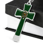 Agnew Hunting Scottish Clan Tartan Cross Necklace - kittentee