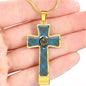 Agnew Ancient Scottish Clan Tartan Cross Necklace - kittentee