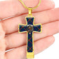Agnew Scottish Clan Tartan Cross Necklace - kittentee