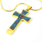 Agnew Ancient Scottish Clan Tartan Cross Necklace - kittentee