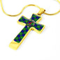 Armstrong Scottish Clan Tartan Cross Necklace - kittentee