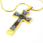 Anderson Ancient Scottish Clan Tartan Cross Necklace - kittentee