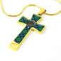 Armstrong Ancient Scottish Clan Tartan Cross Necklace - kittentee