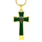 Agnew Hunting Scottish Clan Tartan Cross Necklace - kittentee