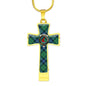 Armstrong Ancient Scottish Clan Tartan Cross Necklace - kittentee