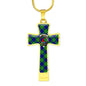 Armstrong Scottish Clan Tartan Cross Necklace - kittentee
