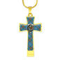 Agnew Ancient Scottish Clan Tartan Cross Necklace - kittentee