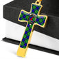 Armstrong Scottish Clan Tartan Cross Necklace - kittentee
