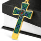 Armstrong Ancient Scottish Clan Tartan Cross Necklace - kittentee