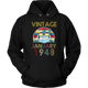 January Vintage 1948 Year Old Shark Lover Birthday Hoodie