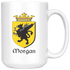 Morgan Family Crest Irish Coat of Arms Coffee Mug - Size 15oz